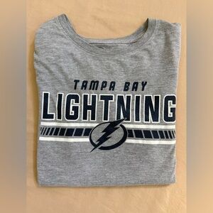 NHL Tampa Bay Lightning Kids Gray Tee,large 12/14